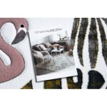 Kab. PETIT szőnyeg Garden Flamingók A MONSTERA LEVEL krém 160x220 cm