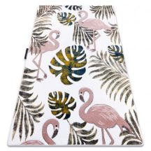   PETIT szőnyeg GARDEN Flamingók A MONSTERA LEVEL krém 200x290 cm