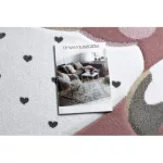 Kab. PETIT szőnyeg FLAMINGOS Flamingók szív krém 80x150 cm