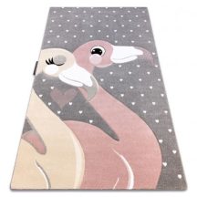 PETIT szőnyeg FLAMINGOS Flamingók szív szürke 120x170 cm