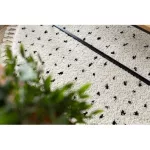 Kab. Szőnyeg BERBER SYLA B752 kör pontok krém Rojt shaggy kör 120 cm