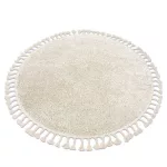Kab. Szőnyeg BERBER 9000 kör krém Rojt shaggy kör 120 cm