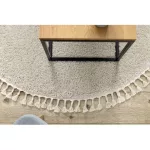 Kab. Szőnyeg BERBER 9000 kör krém Rojt shaggy kör 120 cm