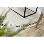 Kab. Szőnyeg BERBER 9000 kör krém Rojt shaggy kör 160 cm