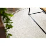 Kab. Szőnyeg BERBER 9000 kör krém Rojt shaggy kör 160 cm