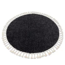   Kab. Szőnyeg BERBER 9000 kör szürke Rojt shaggy kör 160 cm