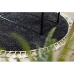 Kab. Szőnyeg BERBER 9000 kör szürke Rojt shaggy kör 160 cm