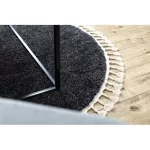 Kab. Szőnyeg BERBER 9000 kör szürke Rojt shaggy kör 160 cm