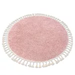 Kab. Szőnyeg BERBER 9000 kör rózsaszín Rojt shaggy kör 160 cm