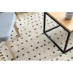 Kab. Szőnyeg BERBER SYLA B752 pontok krém Rojt shaggy 200x290 cm