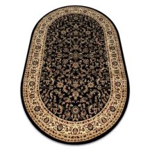 Royal szőnyeg ovális adr 1745 fekete  100x180 cm