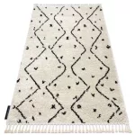 Kab. Szőnyeg TETUAN B751 cikcakk krém Rojt shaggy 120x170 cm