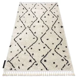   Kab. Szőnyeg TETUAN B751 cikcakk krém Rojt shaggy 120x170 cm