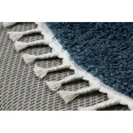 Kab. Szőnyeg BERBER 9000 kör kék Rojt shaggy kör 160 cm