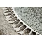 Kab. Szőnyeg BERBER 9000 kör zöld Rojt shaggy kör 160 cm