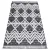 Kab. Szőnyeg MAROC P642 Gyémánt, Cikcakk szürke / fehér Rojt BERBER shaggy 120x170 cm