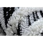 Kab. Szőnyeg MAROC P642 Gyémánt, Cikcakk szürke / fehér Rojt BERBER shaggy 120x170 cm