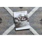 Kab. Szőnyeg MAROC P651 Gyémánt szürke / fehér Rojt BERBER shaggy 120x170 cm