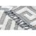 Szőnyeg MAROC P655 labirintus, görög szürke / fehér Rojt Berber shaggy 120x170 cm