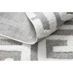 Kab. Szőnyeg MAROC P655 labirintus, görög szürke / fehér Rojt BERBER shaggy 120x170 cm