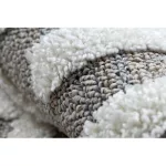 Kab. Szőnyeg MAROC P655 labirintus, görög szürke / fehér Rojt BERBER shaggy 120x170 cm