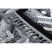 Szőnyeg MAROC P658 Hópelyhek fekete / szürke Rojt Berber shaggy 160x220 cm