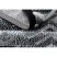 Szőnyeg MAROC P658 Hópelyhek fekete / szürke Rojt Berber shaggy 80x150 cm