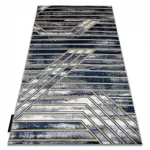 Kab. Modern DE LUXE 460 Vonalak - sötétkék / arany 140x190 cm szőnyeg