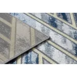Kab. Modern DE LUXE 460 Vonalak - sötétkék / arany 140x190 cm szőnyeg