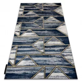   Kab. Modern DE LUXE 462 Geometriai - sötétkék / arany 140x190 cm szőnyeg