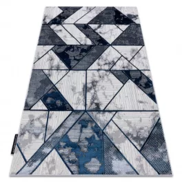   Kab. Modern DE LUXE 632 Geometriai - krém / sötétkék 140x190 cm szőnyeg