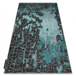 Kab. Modern DE LUXE 2079 vintage - zöld / antracit 140x190 cm szőnyeg
