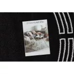 Kab. HAMPTON szőnyeg Chick kör keret fekete kerék 200 cm