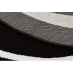 Kab. HAMPTON szőnyeg Border kör keret fekete kerék 160 cm