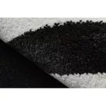 Kab. HAMPTON szőnyeg Border kör keret fekete kerék 160 cm