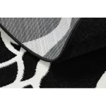 Kab. HAMPTON szőnyeg Rosa kör rózsa, virágok fekete kerék 160 cm