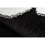 Kab. HAMPTON szőnyeg Rosa kör rózsa, virágok fekete kerék 160 cm