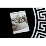 Kab. HAMPTON szőnyeg Grecos kör fekete kerék 200 cm