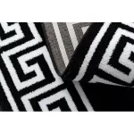 Kab. HAMPTON szőnyeg Grecos kör fekete kerék 200 cm