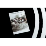 Kab. HAMPTON szőnyeg keret kör fekete kerék 200 cm