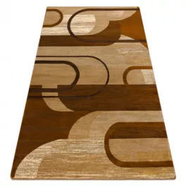   Kab. Royal szőnyeg HE405 Geometriai - barna / krém 100x200 cm