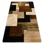Kab. Royal szőnyeg 5367 Geometriai 3D - fekete / barna 250x350 cm