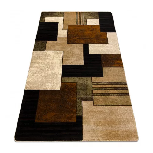 Kab. Royal szőnyeg 5367 Geometriai 3D - fekete / barna 250x350 cm