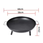 Hordozható tűzrakó 58 cm