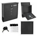 Két oldalról nyitható acél postaláda