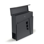 Postaláda horganyzott acélból újságtartóval antracit