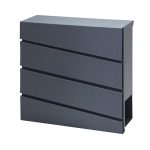 Postaláda horgyanyzott acélból újságtartóval antracit