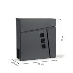 Postaláda horganyzott acélból újságtartóval antracit