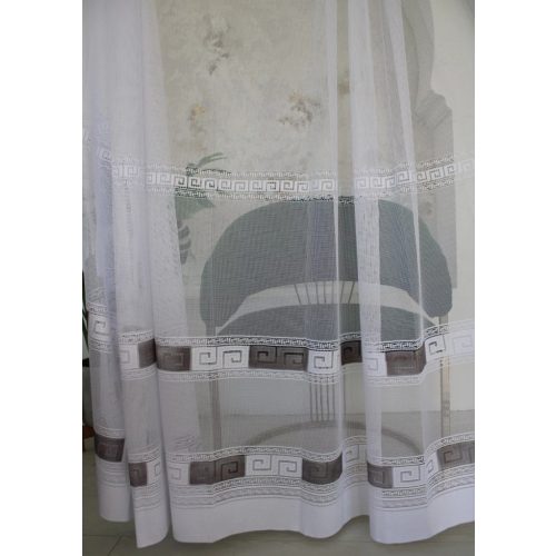 Kész függöny Görög szürke mintás  200x160cm