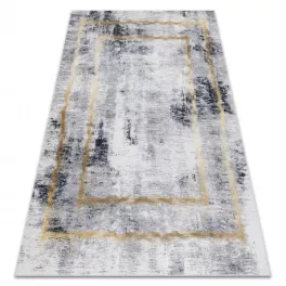   Kab. ANDRE 1065 mosható szőnyeg vintage csúszásgátló - szürke / arany 160x220 cm